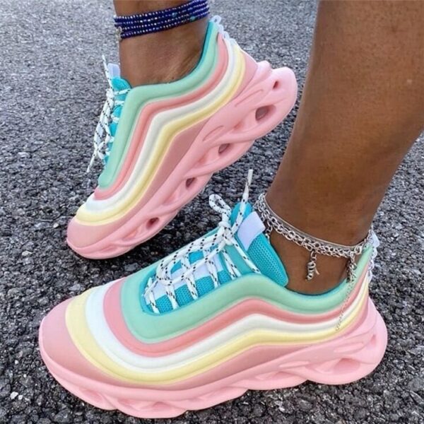 rainbow shoes pink