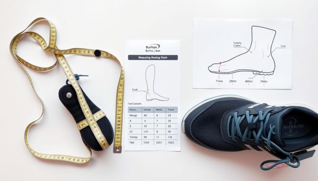 how to measure foot for running shoes